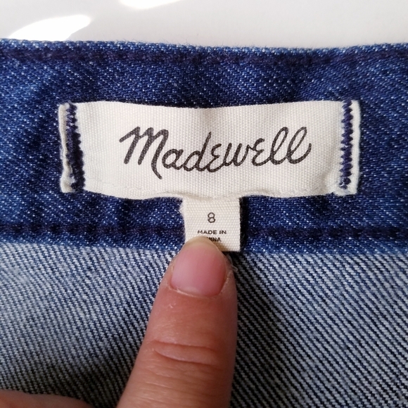 Madewell | Denim Raw Hem‎ Mini Wrap Skirt 8 - Picture 6 of 11